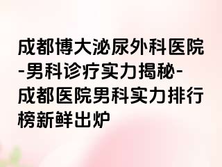成都博大泌尿外科医院-男科诊疗实力揭秘-成都医院男科实力排行榜新鲜出炉